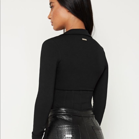 Plunge-Neck BodySuit Corset-Detail - Picture 3 of 4